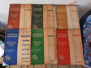 6 alte Radioprospekte Schaltbilder TELEFUNKEN SEIBT MENDE NORA SIEMENS um 1947 - Bild 1 von 10