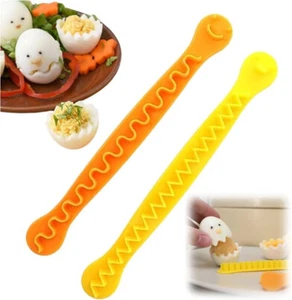 4 piezas Cortador de huevos cocidos de huevo de corte elegante Cortador de huevos de encaje Cortador de alambre para tallar huevos - Imagen 1 de 26