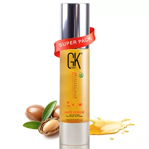 GK HAIR Serum 3.4 fl oz – Argan Oil Anti-Frizz for Dry, Damaged Hair & Shine - Picture 1 of 8