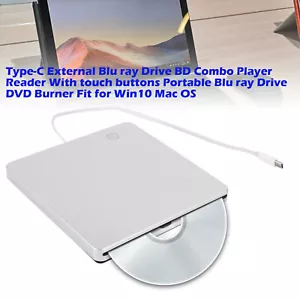 Type-C External Portable Drive DVD Combo Player Reader for Mac OS Win10 - Picture 1 of 16