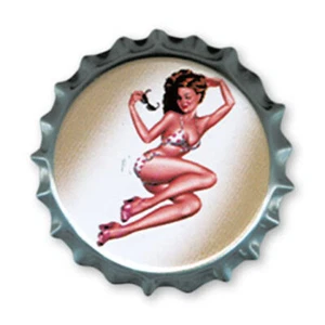 Button - Crown Cap - Pin Up 1 - Picture 1 of 1