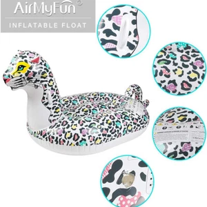 Airmyfun Giant Leopard Inflatable Pool Float Raft Swimming Lounger Sea Bed Adult - Picture 1 of 9