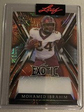 MOHAMED IBRAHIM RC Autograph 2023 Leaf Exotic  Proof 1/1 Detroit Lions