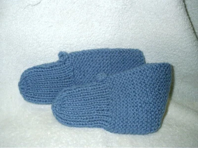 Botines de punto hechos a mano vintage zapatilla para mujer 7-9 color mostaza NUEVO Foto 1 de 3