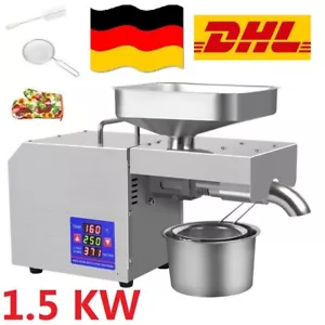 Control de temperatura de acero inoxidable de 1,5 kW semillas automáticas prensa de aceite prensa de máquina - Imagen 1 de 8