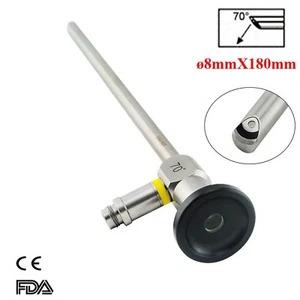70° Endoskop Ø8x180mm Laryngoskop Kehlkopfspiegel Laryngendoskop FDA NEU - Bild 1 von 8
