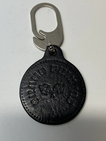 Vintage Grand Prix 1993 GAP Clothing Black Leather Racing Key Chain Alain Prost Cover