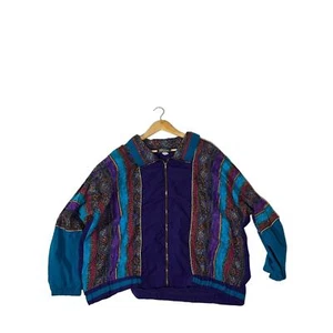Silver Threads LTD Printed Jacket w/ Shoulder pads/ made in USA - Picture 1 of 4
