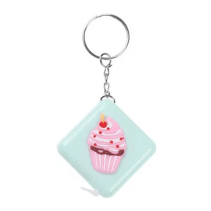 Cartoon Cupcake Keyring Tape Measure Tailor Sewing Craft Retractable - Picture 1 of 1