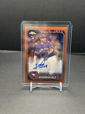 2024 Bowman Chrome Auto Yariel Rodriguez Orange Refractor Auto 17/25 #AC-YR - Image 1 of 2