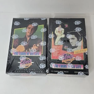 1992 ELVIS PRESLEY COLLECTION SERIES 1 & 2 "THE CARDS OF HIS LIFE" SEALED BOXES - Picture 1 of 8