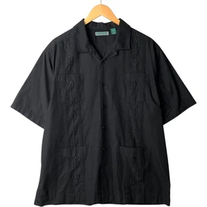 Vintage CUBAVERA short-sleeved open-collar Mexican shirt boxy men's size XL - Picture 1 of 14