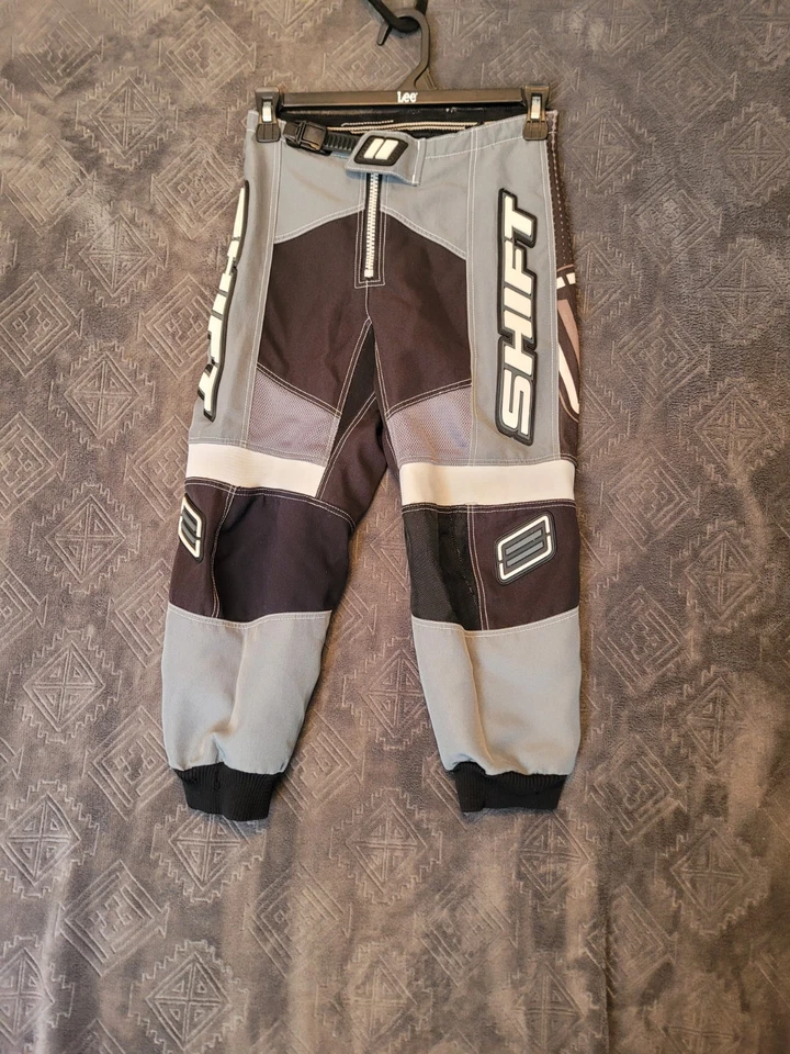 Shift 摩托车赛车裤先进技术 8/24 Dirt 自行车黑色灰色 — 第 1/4 张图片