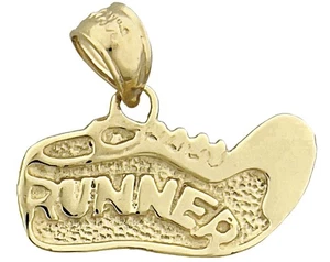 14K Gold Läufer Schuh Charm - Bild 1 von 6