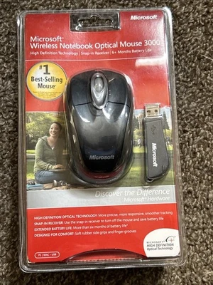Microsoft Wireless Notebook PC MAC Optical Mouse 3000 NEW - Image 1 of 3