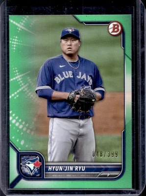 2022 Bowman Hyun-Jin Ryu Neon Green #48/399 Blue Jays - Image 1 of 2