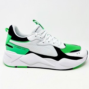 green puma running shoes