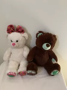 Build a Bear Workshop Girl Scouts Brown Thin Mints & White Bear Pink Bow - Picture 1 of 12