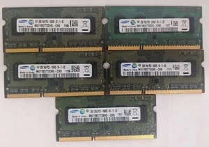 5 x SAMSUNG 2GB 1RX8 PC3-10600S-09-11-B2 MEMORY RAM M471B5773DH0-CH9 lot of 5 - Picture 1 of 1