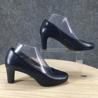 Zapatos de salón Rockport para mujer 7 M sin cordones de cuero azul tacón informal punta almendra Foto 1 de 4