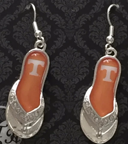 New Tennessee Volunteers Flip Flop Earrings, Fish Hook, Gifts for Her Mom Cover