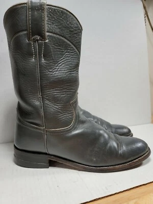 Justin Slip On Roper Western Botas de Vaquero Gris Gris Mujer L 3056 Talla 7 B Foto 1 de 4