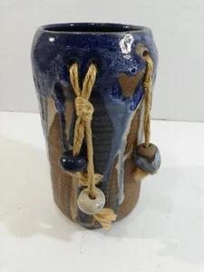 Kunstkeramik Vase signiert Pam Johnson 1956 sehr guter Zustand 7" hoch - Bild 1 von 8