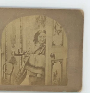 Good For A Cold Candle Victorian Genre Stereoview c1865 - Picture 1 of 4