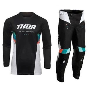 THOR PULSE MOTOCROSS MX KIT PANTALONES JERSEY - REACT BLANCO / NEGRO - Imagen 1 de 4