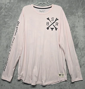 Under Armour Top Womens Sz 2XL Pink Loose Fit Project Rock Blood Sweat Respect - Picture 1 of 18