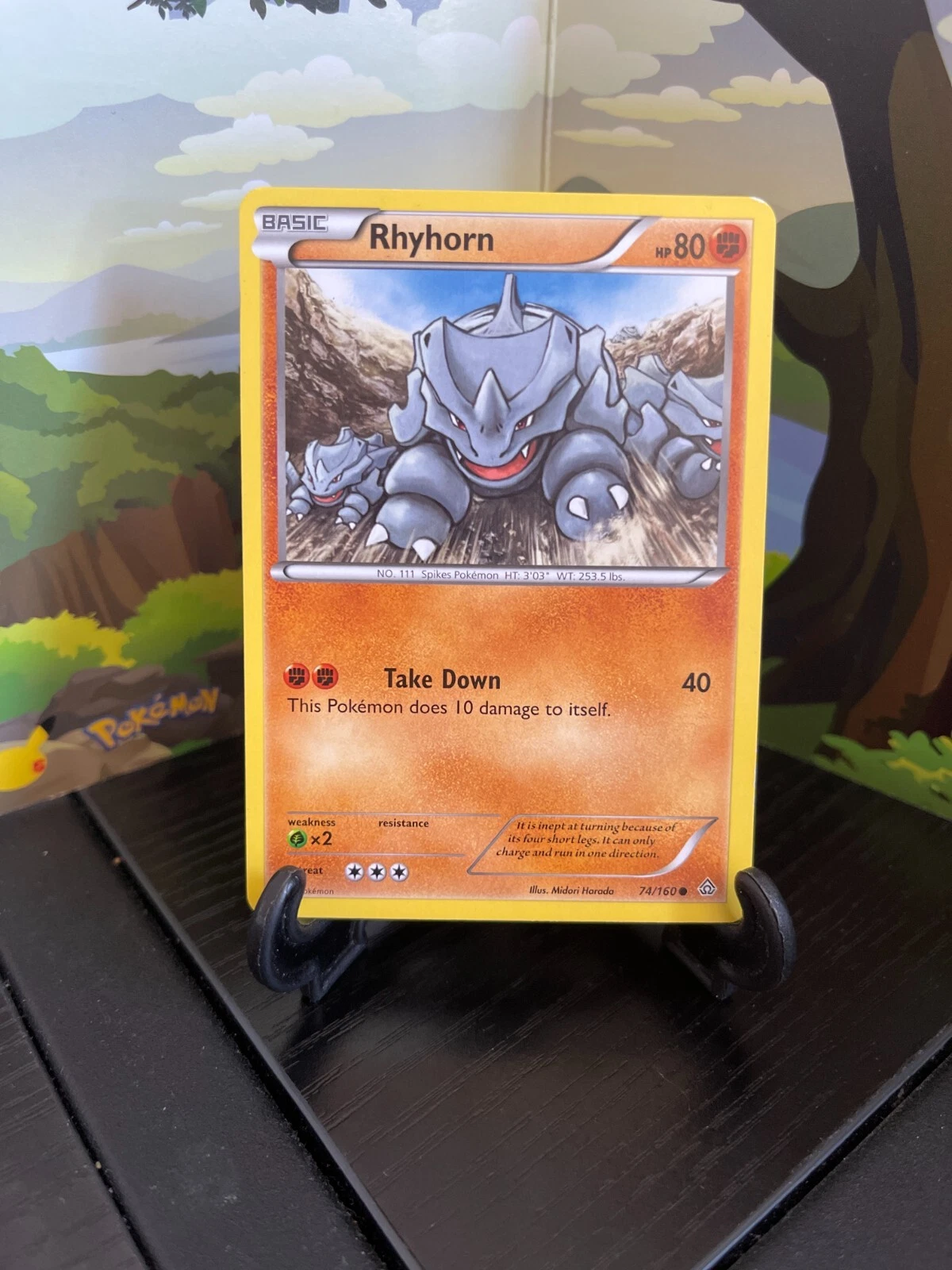 Rhyhorn 74/160 - Primal Clash - Common - Pokemon Card TCG - LP