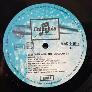 The Shadows – Meeting With The Shadows - Italian LP Record excellent, no cover - Picture 1 of 2