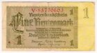1937 Germany 1 Rentenmark 53770603 Vintage Money Banknote