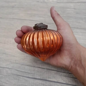 De colección bronce cebolla vidrio mercurio tapa de hierro estilo bola adorno árbol de Navidad - Imagen 1 de 8