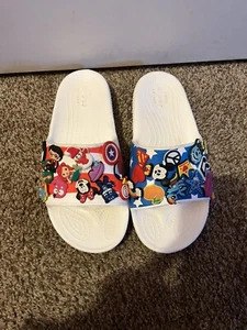 Crocs Iconic American Flag Damen Gr. 7 Herren 5 rot weiß blau Slipper Pantoletten - Bild 1 von 8