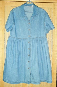 Collectible Vintage Denim Shirt Waist Dress Sz. Lg. - Picture 1 of 2