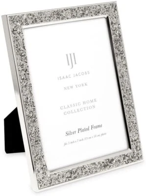 Marco de fotos Isaac Jacobs metal brillo (vertical y horizontal), con caballete negro Foto 1 de 4