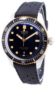 Oris Automatisch Schwarzes Zifferblatt Datumsanzeige Gummiband 100M Herrenuhr - Picture 1 of 4