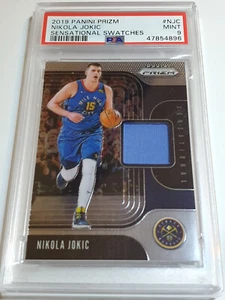 2019 Prizm Nikola Jokic #PATCH Game Worn Jersey Swatches - PSA 9 (POP 9) - Picture 1 of 3