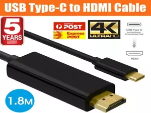 USB Type C to HDMI Cable USB 3.1 to HDMI 4K Cord For Samsung S21 S8 S8+ S9 Note - Picture 1 of 8