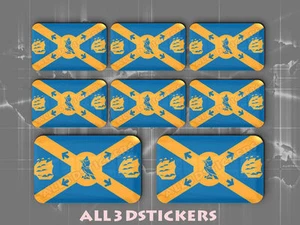8 x 3D Stickers Resin Domed Flag Halifax - Adhesive Decal Vinyl - Imagen 1 de 1