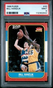 1986 FLEER #43 BILL HANZLIK PSA 9 - Picture 1 of 2