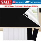Portable Blackout Blind Window Thermal Insulated Kitchen Curtains Stick On Diy