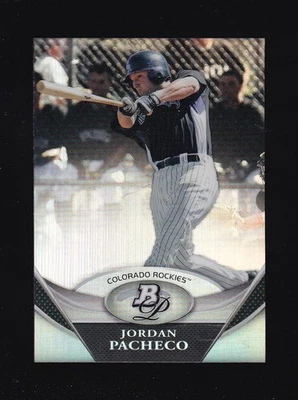 Bowman Platinum Prospects Jordan Pacheco 2011 novato #BPP93 Colorado Rockies Foto 1 de 2