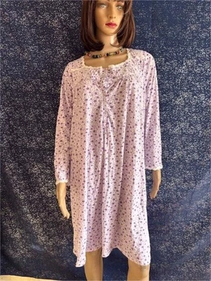 РОЗОВЫЙ ЯРЛЫК ЦВЕТОЧНЫЙ НОЧНАЯ РУБАШКА SZ XL - Изображение 1 из 4