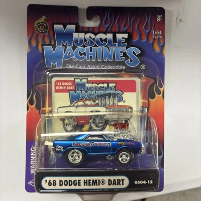 Dodge Hemi Dart Gasser 1968 Muscle Machines 1/64 GS04-12 ROJO LIGHT BANDIT Foto 1 de 4