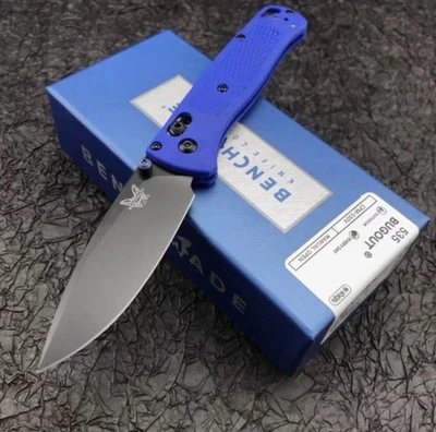 Cuchillo Plegable Benchmade 535 Azul Bugout AXIS 3.24" S30V Hoja Lisa Satinada Foto 1 de 4