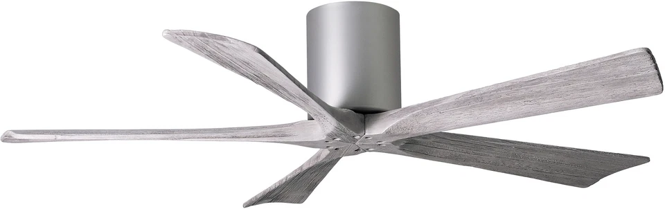 Matthews Irene 52" Outdoor Hugger Ceiling Fan with Remote Control Brushed Nickel - Image 1 of 1