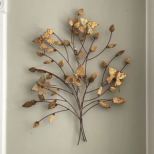 William Bowie Mid Century Metal Butterfly Tree Wall Hanging Sculpture - Picture 1 of 11