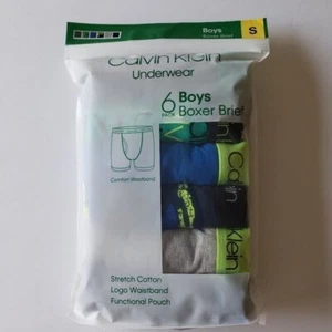 NWT - Calvin Klein Youth Boxer Brief, 6-pack - Size S - Picture 1 of 4